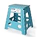 Acko 16 Inches Super Strong Folding Step Stool for Adults and Kids, Light Blue Kitchen Stepping Stools, Garden Step Stool, Holds up to 400 LBS