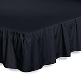 Utopia Bedding Queen Ruffle Bed Skirt,16 Inch Drop (Black)