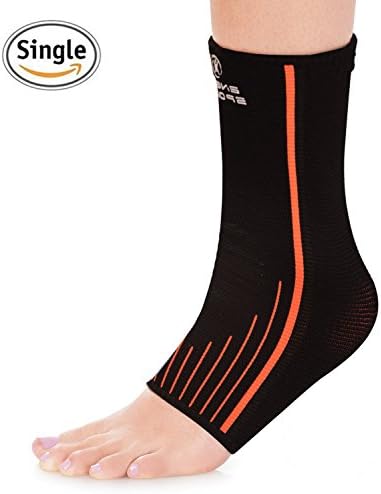 Foot Sleeve for the Best Heel and Ankle Support – Relief for Arthritis, Arch Pain, Callus, Foot Pain – Best for Running, Hiking and Sports (Black, X-Large)
