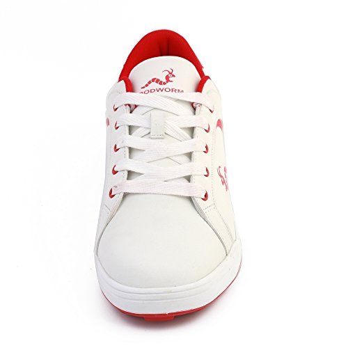 Woodworm Golf Surge V3 Mens Waterproof Golf Shoes White/Red Size 9.5