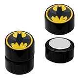Earrings Rings Magnetic, Acrylic, Logo, Faux Plug, Batman, Faux Plugs-tapers, Non-pierce Jewelry - Sold As a Pair Bat Man