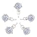 Yumei Jewelry Silver-tone Diffuser Locket Aromatherapy Essential Oil Pendant Cage Locket Pack of 5