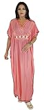 Moroccan Caftans Women Breathable Handmade Embroidery Ethnic Design Black