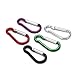 BRCbeads Gourd Shape Assorted Colors(5 Colors) Aluminum Carabiner 45mm(1 4/5 inch) Long 5pcs per Bag