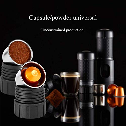 YAeele Tragbare Kaffeemaschine, Manuelle Espressomaschine Faltbare Kompatibel mit gemahlenem Kaffee Nespresso-Kapsel for… – Bild 5