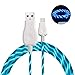 FULLOPTO Light up Charge Cable for Samsung Type C, 1m USB C Light up Fast Charge Cable with Running Flowing Light for Samsung Galaxy S10+ S10 S9 S8 Note 9 8 Nintendo Switch Sony LG(Blue)