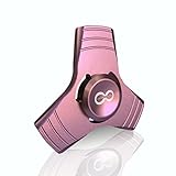 Pink Fidget Hand Spinner toy, Metal Aluminum Alloy Tri Spinner with stainless Steel Bearings which helps to increase focus, relieves stress, anxiety, and boredom. Fidget Spinner + Metal Carrying Case