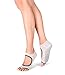 Tucketts Allegro Pilates Toeless Yoga Socks with Grips for Women, Toeless Socks For Women, Pilates Grip Socks, Pilates Socks Women, S/M, 1 Pair Static Grey