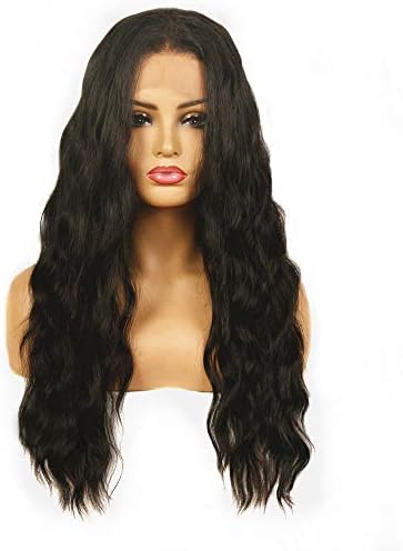Life Diaries 30% HUMAN Hair+70% Heat Resistant KANEKALON Hair BREATHABLE Silky Lace Front Wigs Natural Wave Wigs Pre Plucked Natural Hairline Middle Parting For Women 22 Inches