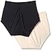 Ellen Tracy Women's Lightweight 2 Pack Brief Shaper Panty, Natural/Black, Large