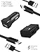 Ixir Adaptive Fast Charger Set for Samsung Note 10 Galaxy S10, S10 Plus, S10e, Note 9, Galaxy S9, S9 Plus, Note 9, , Quick Wall Charger, Car Charger, and 2x 4 ft Type-C Cable, Black