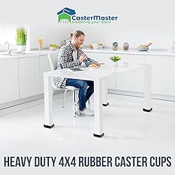 CasterMaster Non Slip Furniture Pads - 4x4 Black