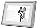 Golden State Art, Aluminum Photo Frame with Ivory Color Mat for Picture, Real Glass and Table-top Display, Metal Wall Photo Frame Collection (Silver, 5x7 Frame for 4x6 Picture)