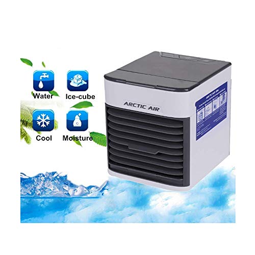 ZQDL Mini Air Conditioner USB Air Conditioner Fan Humidification Air Purification Upgrade Removable Washable Filter Paper with Colorful Night Light