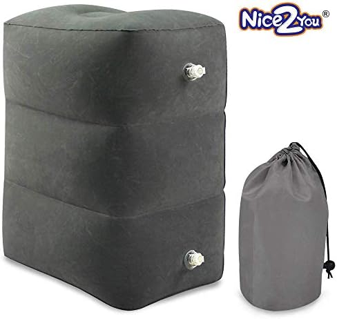 Nice2you Inflatable Foot Rest Travel Bed for Kids Perfect as Airplane Travel Leg Rest Pillow/Car Rest/Baby Rest Bed