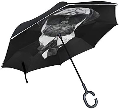 かっこいいのパグ 逆転傘 逆さ傘 逆折り式傘 自立傘 長傘 手