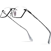 FONEX Pure Titanium Glasses Frame Men Semi Rimless Square Eyeglasses Eyewear DTX416