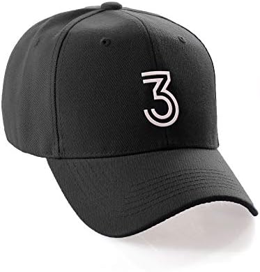Classic Baseball Hat Custom A to Z Initial Team Letter, Black Cap