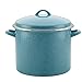 Paula Deen Enamel on Steel Stock Pot/Stockpot with Lid, 12 Quart, Gulf Blue Speckle