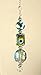 Peacock Feather & Amber Glass Ceiling Fan Pull