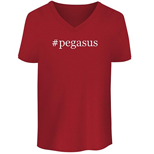 BH Cool Designs #Pegasus - Men's V Neck Graphic Tee, Red, Medium