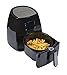 Avalon Bay Air Fryer 3.7 Quart Airfryer, Healthy Oilless Cooking, Includes Recipe Book, AB-AirFryer2200SS Black