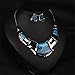 Girl Era Sexy Luxury Egyptian Style Chunk Collar Necklace & Earring Set(blue)