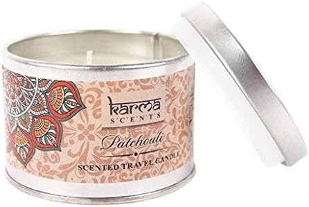 Patchouli Scented Candle in Decorative Tin