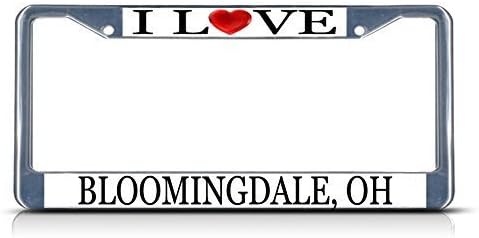 License Plate Frame I Love Heart Bloomingdale Oh Aluminum Metal License Plate Frame Lievon