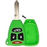 KeylessOption Just the Case Keyless Entry Remote Control Car Key Fob Shell Replacement for KOBDT04A-Green