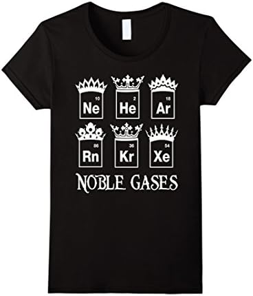 Womens Noble Gases Science T Shirt Table Nerdy Tee for Geeks Small Black