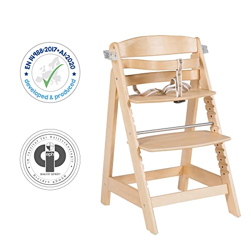 roba “Sit Up Click” Step High Chair Sit Up III with Quick Release and Food Board natural