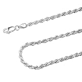 925 Sterling Silver 3MM Rope Chain 16 - 36