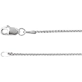 Sonia Jewels Solid 925 Sterling Silver 1mm Rounded Box Chain Necklace Secure Lobster Clasp Closure 24"