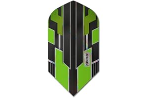 US Darts 3 Sets (9 Flights) Pentathlon Shimmer Green Slim Dart Flights - 100 Micron