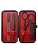 Czech and Speake Air Safe Manicure Set - Black/Red