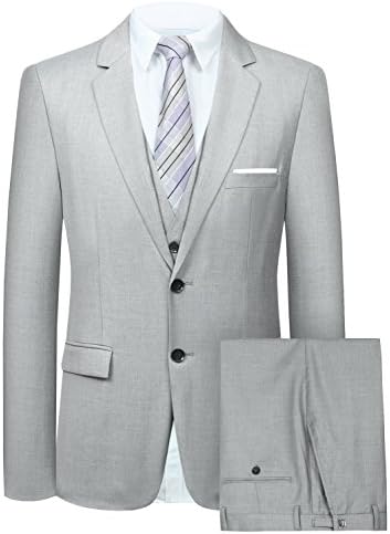 Mens Suits 3 Piece Suit Slim Fit Wedding Dinner Tuxedo Suits Men Business Casual Jacket & Waistcoat & Trousers