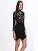 Choies Women's Black White Lace Bodycon Mini Dress with Long Sleeve S