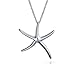 Starfish Nautical Beach Pendant Large Necklace For Women For Girlfriend Shinny High Polish 925 Sterling Silver 16in