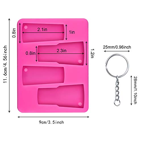 image for Boao 2 Pieces Tumbler Silicone Mold DIY Keychains Cup Mold Perforated 