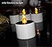 Jess Solar Tea Lights Candles Rechargeable Battery Flickering Amber LED Tealights – 6 Pack (6)