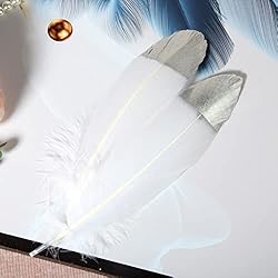 THARAHT 60pcs White Goose Feathers Natural Bulk 6-8