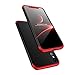 PC Hard Cases Ultra-Thin 3 in 1 Cover with Screen Protector for X/XS(Red+Black+Red)