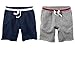Carter's Baby Boys 2 Pack Soft Cotton Shorts (12 months) Navy/Gray