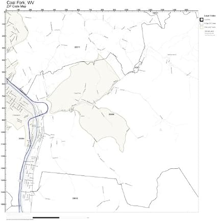 Amazon.com: ZIP Code Wall Map of Coal Fork, WV ZIP Code Map Not