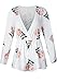 YOMISOY Womens Floral Printed Warp Rompers Sexy Deep V Neck Long Sleeve Short Jumpsuits Shorts