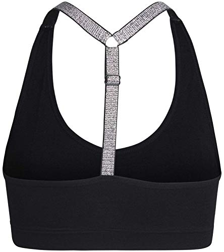 dELiA*s Girls Nylon/Spandex Seamless Sports Bra with Removable Pads (4 Pack) (Small/7-8, Navy/White/Black/Pink)' - Thumbnail 5