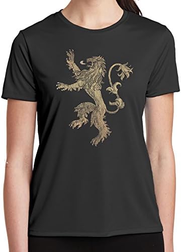Game of Thrones Women's T-Shirt House Lannister Dragon Symbol 3213 (X-Large, Black)