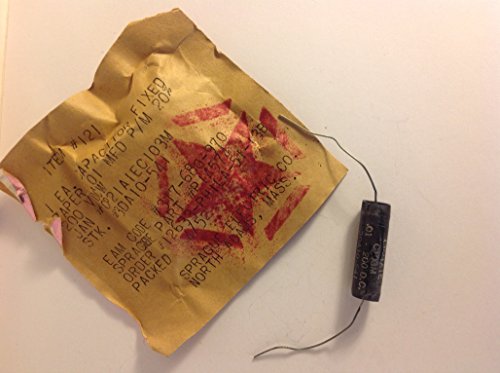 1 NOS .01uf 200v Sprague 1952 Vintage Paper In Oil Capacitor Guitar Tone PIO