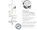 ZPC 5104W Mirror Tub & Shower Tension Pole Caddy - White